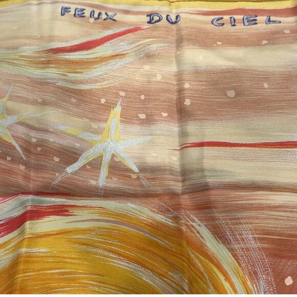HERMES Feux Du Ciel Scarf - Excellent Condition - RARE/Vintage with Box - Picture 6 of 10